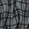 Ash Gray-Black-White Plaid Wool-Poly Woven Suiting Fabric By the Yard